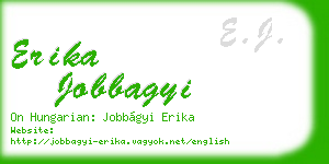 erika jobbagyi business card