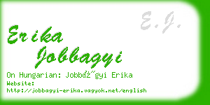 erika jobbagyi business card